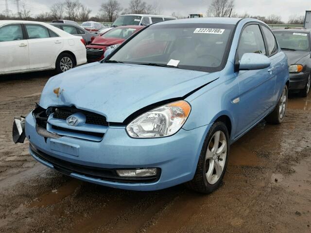 KMHCN36C08U084824 - 2008 HYUNDAI ACCENT SE BLUE photo 2