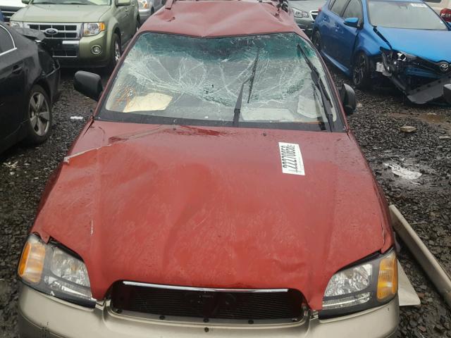 4S3BH665027654840 - 2002 SUBARU LEGACY OUT RED photo 9