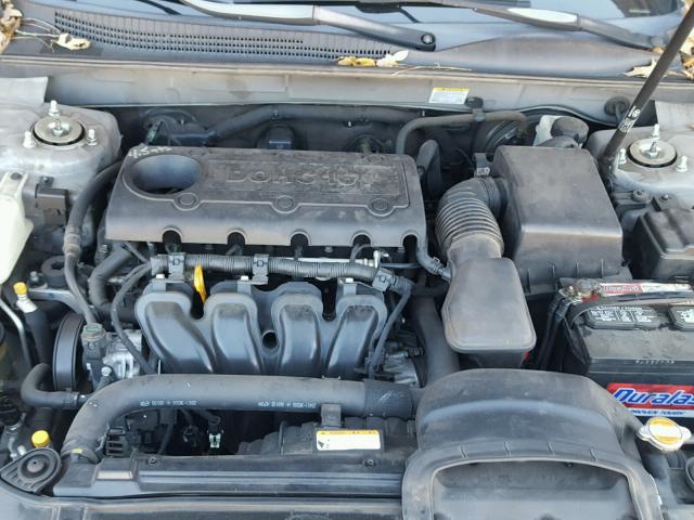 5NPET46C29H435009 - 2009 HYUNDAI SONATA GLS SILVER photo 7