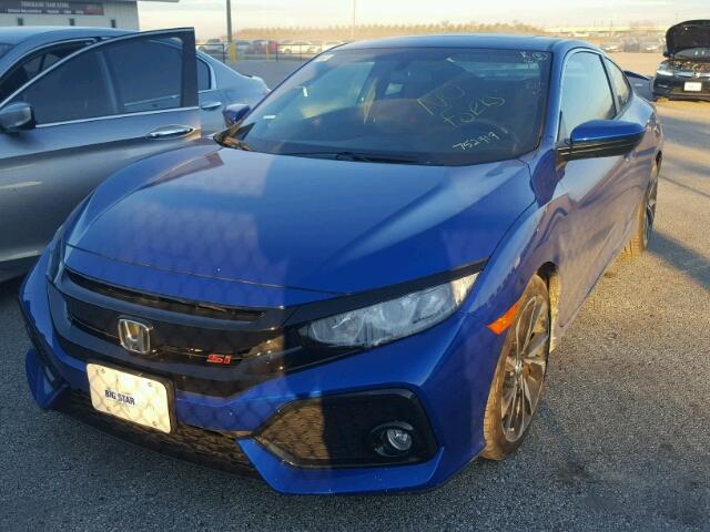 2HGFC3A54HH752919 - 2017 HONDA CIVIC SI BLUE photo 2