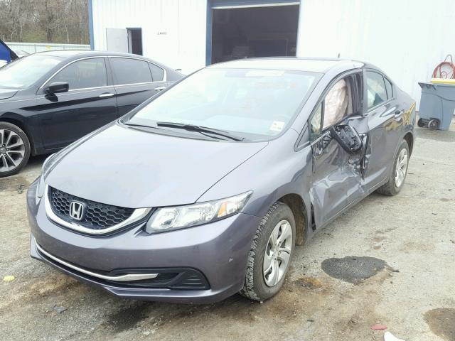 2HGFB2F52FH552558 - 2015 HONDA CIVIC LX CHARCOAL photo 2