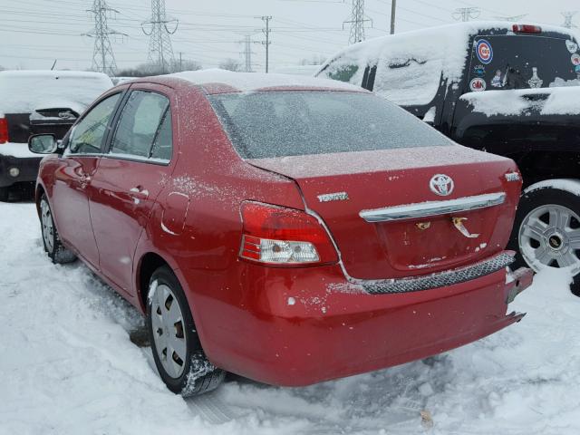 JTDBT923981295486 - 2008 TOYOTA YARIS RED photo 3