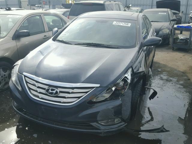 5NPEC4AC8DH706784 - 2013 HYUNDAI SONATA SE BLUE photo 2