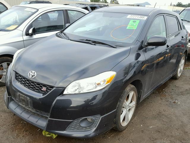 2T1LE40E89C005290 - 2009 TOYOTA COROLLA MA BLACK photo 2