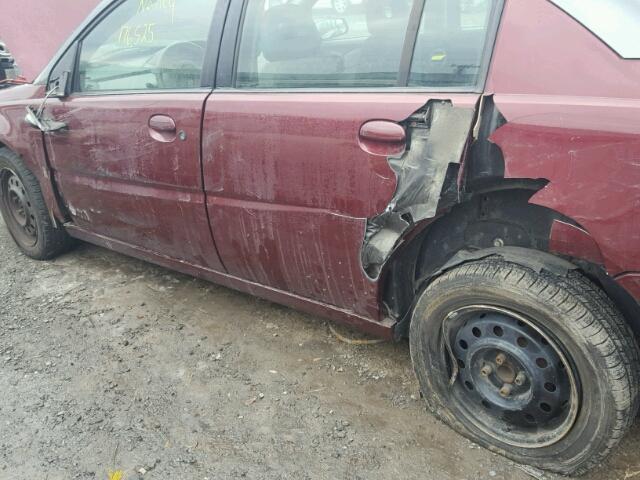 1G8AJ52F63Z112148 - 2003 SATURN ION LEVEL MAROON photo 9