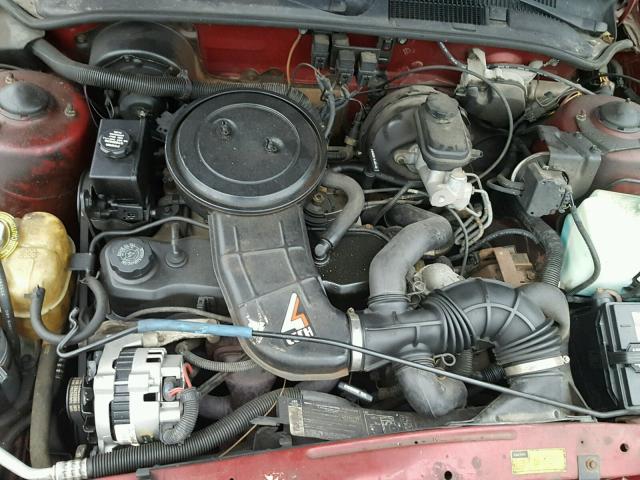 1G2NE54U4MC582436 - 1991 PONTIAC GRAND AM L RED photo 7