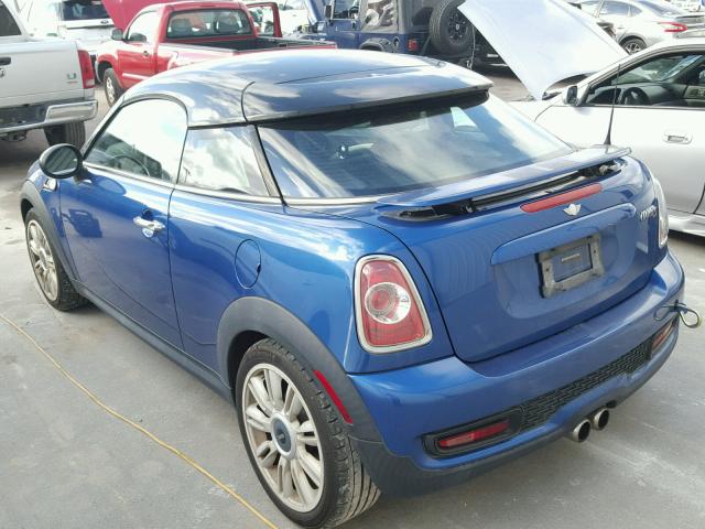 WMWSX3C59CT154641 - 2012 MINI COOPER COU BLUE photo 3