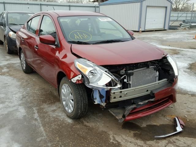 3N1CN7AP3GL889119 - 2016 NISSAN VERSA S RED photo 1