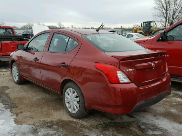 3N1CN7AP3GL889119 - 2016 NISSAN VERSA S RED photo 3