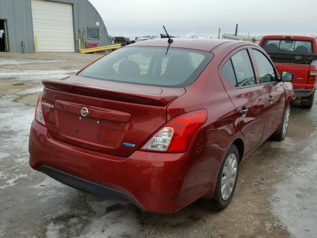 3N1CN7AP3GL889119 - 2016 NISSAN VERSA S RED photo 4