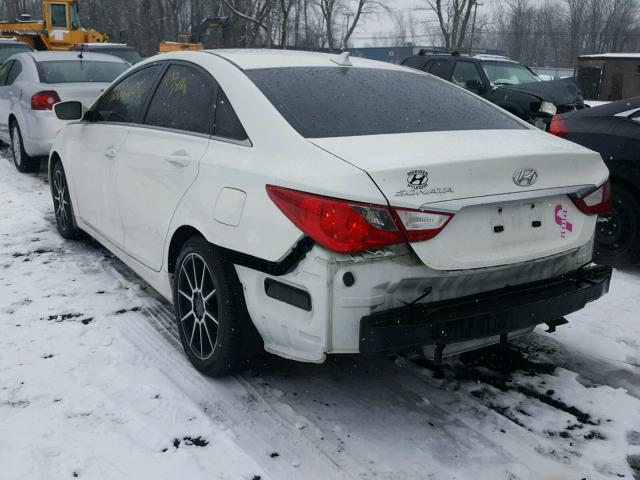 5NPEB4AC1CH343567 - 2012 HYUNDAI SONATA GLS WHITE photo 3