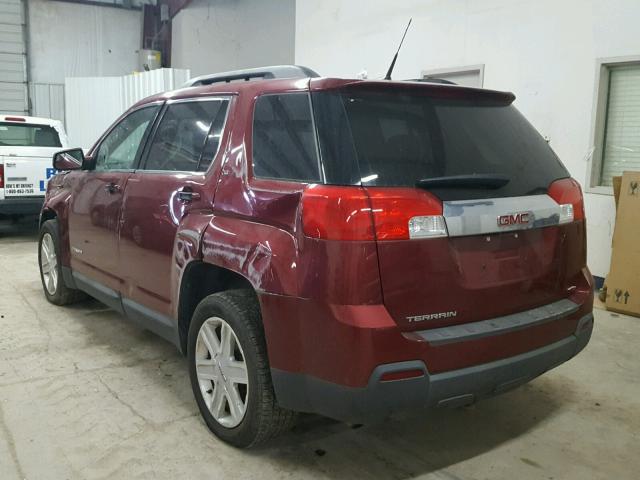 2GKALUEK0C6289202 - 2012 GMC TERRAIN SL MAROON photo 3