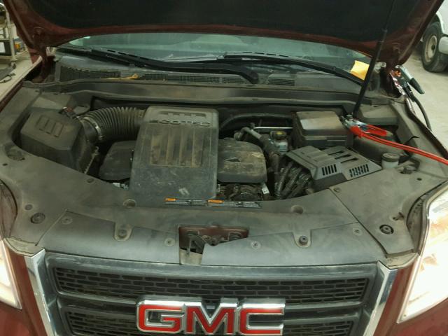 2GKALUEK0C6289202 - 2012 GMC TERRAIN SL MAROON photo 7