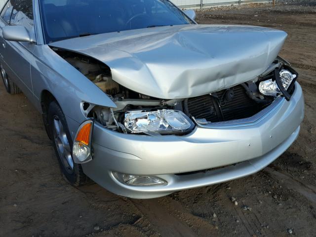 2T1CF28P72C590179 - 2002 TOYOTA CAMRY SOLA SILVER photo 9