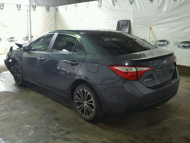 5YFBURHE9FP215750 - 2015 TOYOTA COROLLA L BLUE photo 3