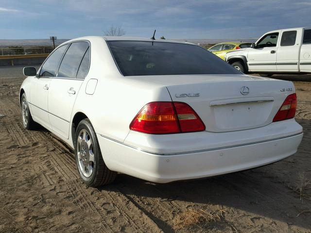 JTHBN30F630099331 - 2003 LEXUS LS 430 WHITE photo 3