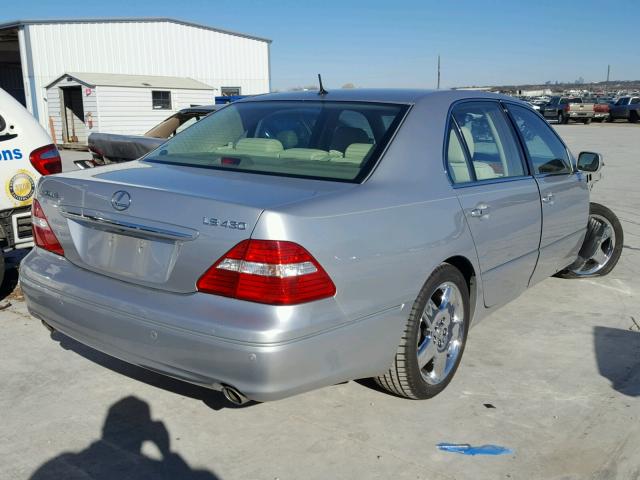 JTHBN36F355022915 - 2005 LEXUS LS 430 SILVER photo 4