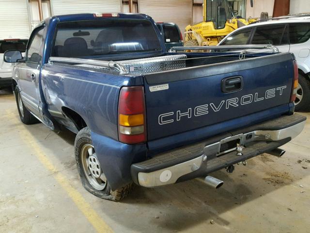 1GCEC14W0YZ152739 - 2000 CHEVROLET SILVERADO BLUE photo 3