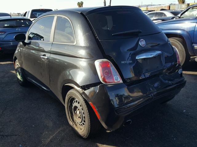 3C3CFFAR5CT352563 - 2012 FIAT 500 POP BLACK photo 3