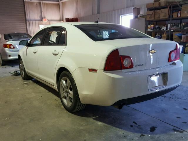 1G1ZC5EB5AF129736 - 2010 CHEVROLET MALIBU 1LT WHITE photo 3