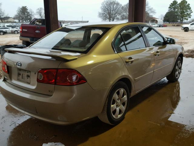 KNAGE123185209417 - 2008 KIA OPTIMA LX GOLD photo 4