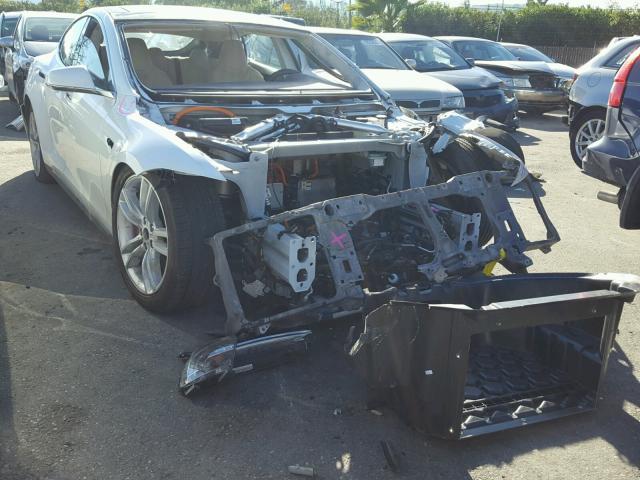 5YJSA1H16EFP38533 - 2014 TESLA MODEL S WHITE photo 1