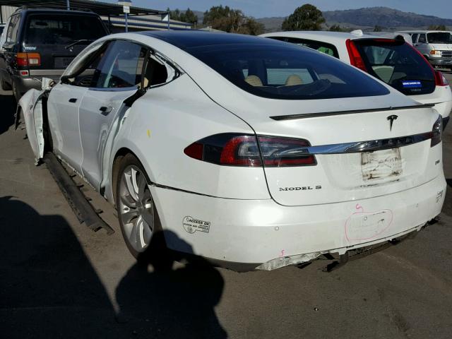 5YJSA1H16EFP38533 - 2014 TESLA MODEL S WHITE photo 3
