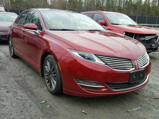 3LN6L2LU0ER831142 - 2014 LINCOLN MKZ HYBRID RED photo 1