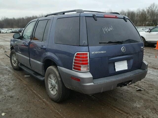 4M2ZU86K12ZJ38447 - 2002 MERCURY MOUNTAINEE BLUE photo 3