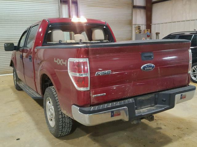 1FTFW1EF3BKD06659 - 2011 FORD F150 SUPER RED photo 3