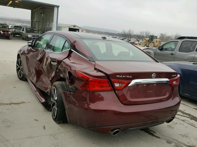 1N4AA6AP7HC452432 - 2017 NISSAN MAXIMA 3.5 RED photo 3