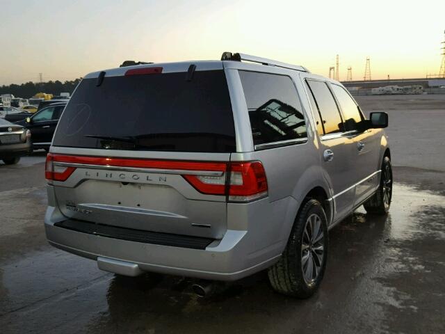 5LMJJ2HT6FEJ14875 - 2015 LINCOLN NAVIGATOR SILVER photo 4
