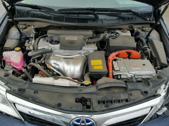 4T1BD1FK3EU116378 - 2014 TOYOTA CAMRY HYBR BLUE photo 7