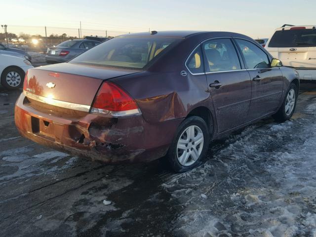 2G1WB58N379245384 - 2007 CHEVROLET IMPALA LS MAROON photo 4