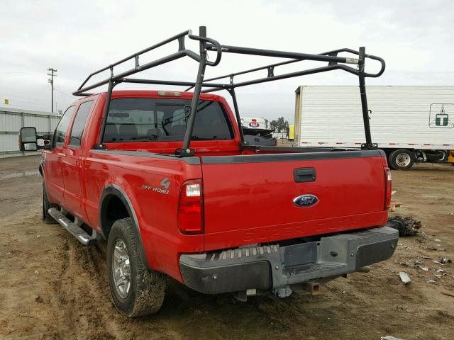 1FTSW21R88EC46969 - 2008 FORD F250 SUPER RED photo 3