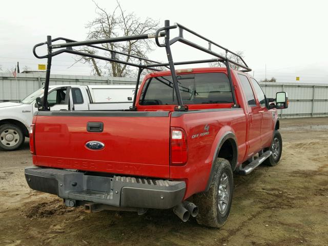 1FTSW21R88EC46969 - 2008 FORD F250 SUPER RED photo 4