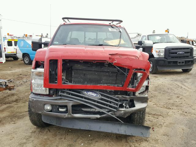 1FTSW21R88EC46969 - 2008 FORD F250 SUPER RED photo 9