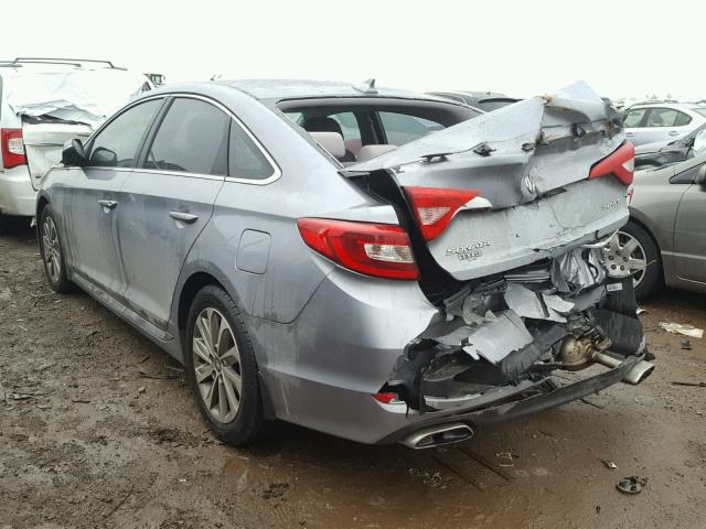 5NPE34AFXFH220779 - 2015 HYUNDAI SONATA SPO GRAY photo 3