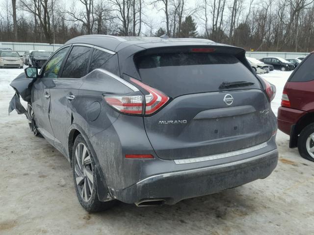 5N1AZ2MH3FN271048 - 2015 NISSAN MURANO S GRAY photo 3