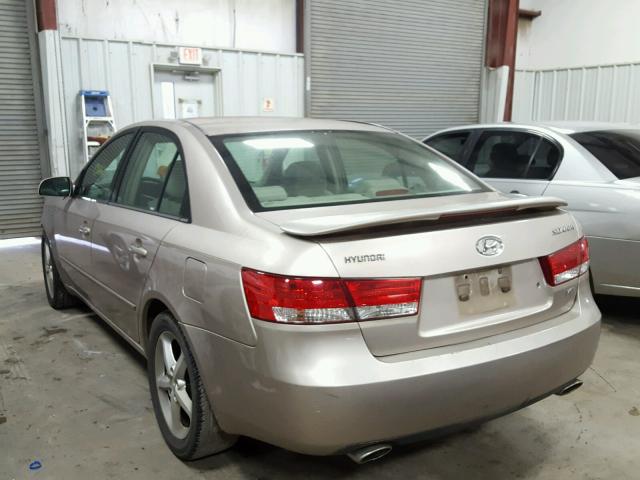 5NPEU46F77H169555 - 2007 HYUNDAI SONATA SE TAN photo 3