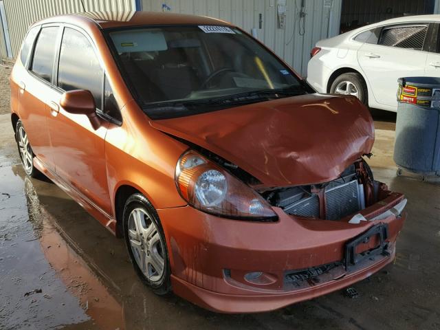 JHMGD38618S048232 - 2008 HONDA FIT SPORT ORANGE photo 1