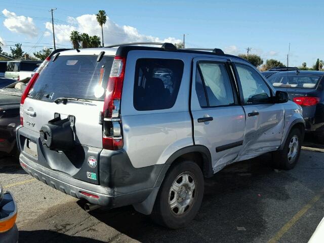 JHLRD785X5C053754 - 2005 HONDA CR-V LX SILVER photo 4