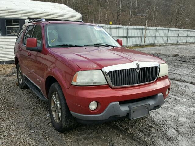 5LMEU88H94ZJ07075 - 2004 LINCOLN AVIATOR MAROON photo 1