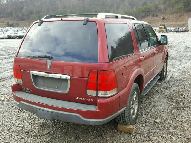5LMEU88H94ZJ07075 - 2004 LINCOLN AVIATOR MAROON photo 4