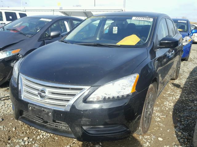 3N1AB7AP6FY378960 - 2015 NISSAN SENTRA S BLACK photo 2