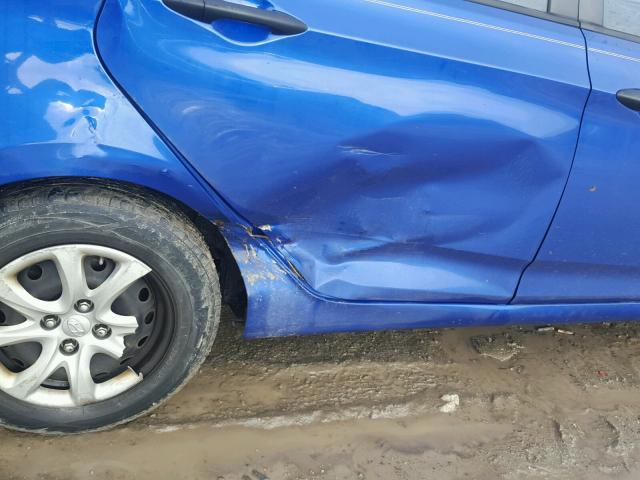 KMHCT4AEXCU058244 - 2012 HYUNDAI ACCENT GLS BLUE photo 9