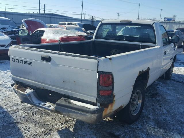 1B7HC16Y1WS551211 - 1998 DODGE RAM 1500 WHITE photo 4