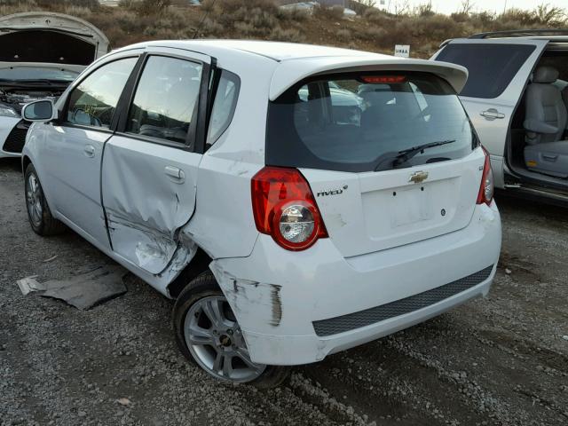 KL1TD6DE2BB217395 - 2011 CHEVROLET AVEO LS WHITE photo 3
