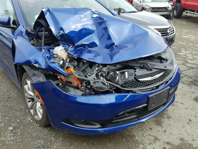 1C3CCCBB0FN634350 - 2015 CHRYSLER 200 S BLUE photo 9