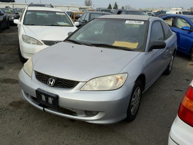 1HGEM22165L056253 - 2005 HONDA CIVIC DX V SILVER photo 2